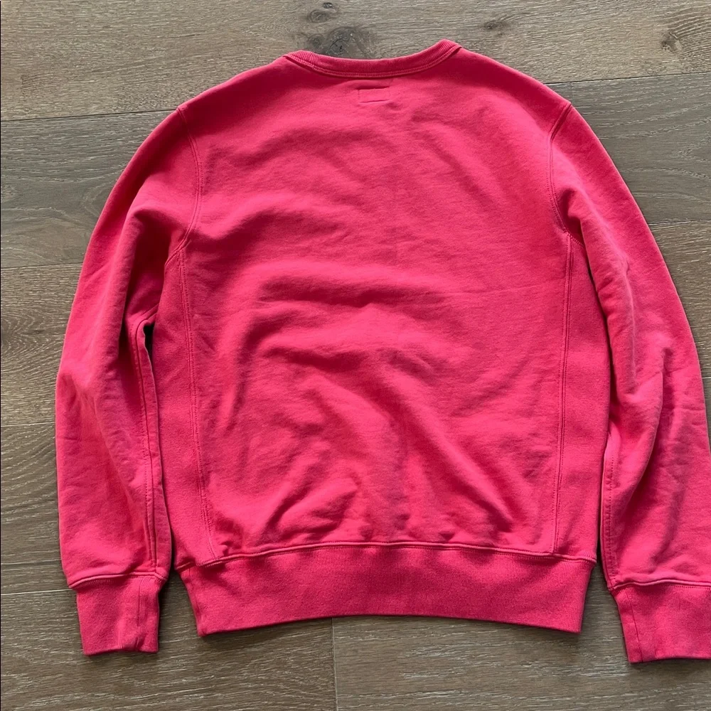 J. Crew Garment-dyed french terry crewneck in red size small
